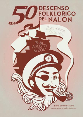 Cartel del 50 aniversario del Descenso Folklórico del Nalón