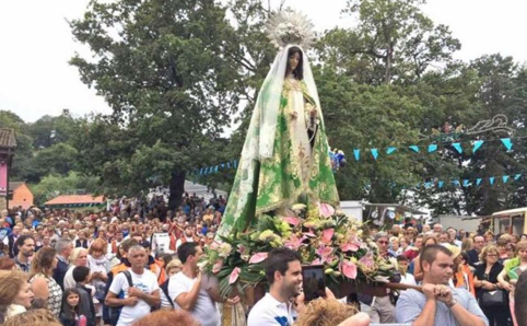Procesión de la virgen de El Carbayu el pasado año.