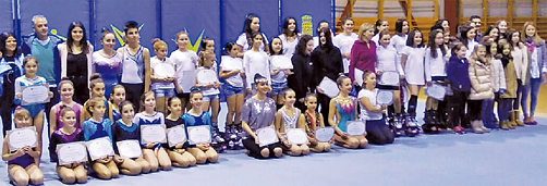Participantes en el Festival Gimnastico de Invierno de Langreo 2018-
