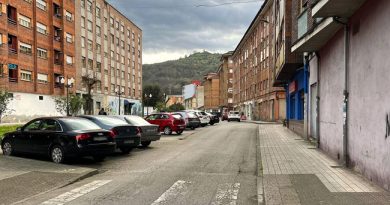 Comienza la pavimentación de la avenida del Nalón y la calles de Albéniz y Los Ángeles Calle Albéniz, El Entrego