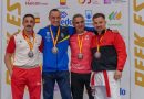 Daniel Morán (segundo por la izquierda) con la medalla conseguida en el Campeonato de España.
