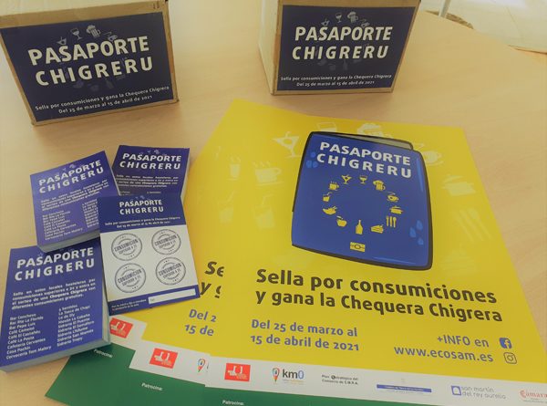 Diferentes piezas de la campaña Pasaporte Chigreru.