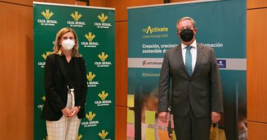 La presidenta de Asturgar SGR, Eva Pando, y el director general de Caja Rural de Asturias, Antonio Romero.